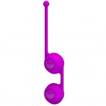 Вагинальные шарики со смещенным центром тяжести «Kegel Tighten Up III» из коллекции Pretty Love, цвет фиолетовый, Baile BI-014493-2, из материала силикон, длина 17 см., со скидкой