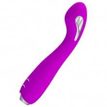 Вибратор для точки G «Hector» с электростимуляцией, цвет фиолетовый, Baile BI-014765, коллекция Pretty Love, длина 19.5 см., со скидкой