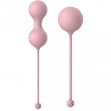 Набор из 2 вагинальных шариков со смещенным центром тяжести «Carmen Tea Rose» из коллекции Love Story от Lola Toys, цвет нежно-розовый, 3011-01lola, длина 18.3 см., со скидкой