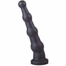 Анальный стимулятор с изгибом, цвет черный, Lovetoy 427203, бренд LoveToy А-Полимер, из материала ПВХ, длина 20.5 см., со скидкой