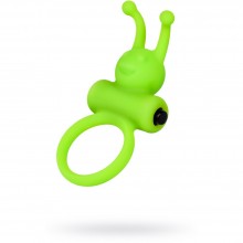 Эрекционное виброкольцо на пенис «A-Toys by TOYFA», силиконовое, зеленое, диаметр 3.1 см, 768017, коллекция ToyFa A-Toys, длина 9.1 см., со скидкой