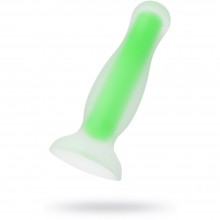 Светящаяся в темноте зеленая анальная пробка «Beyond by Toyfa Mortimer Glow», водонепроницаемая, силикон, длина 12.5 см, диаметр 3.5 см, 873006, цвет зеленый, длина 12.5 см., со скидкой