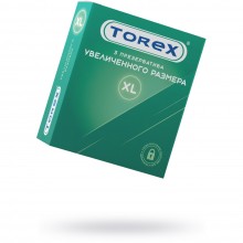 Презервативы увеличенного размера «Torex №3», латекс, 3 шт, длина 19 см, 00905, цвет прозрачный, длина 19 см., со скидкой