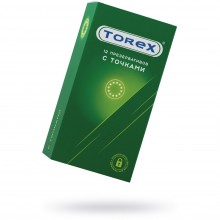 Презервативы точечные «Torex №12», латекс, 12 шт, 00911, цвет прозрачный, длина 18 см., со скидкой