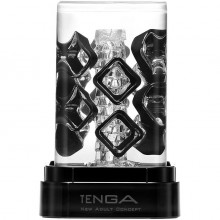 Многоразовый инновационный мастурбатор для мужчин «Tenga Crysta Block», E31037, из материала TPE, цвет прозрачный, длина 12 см.