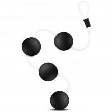 Черные анальные шарики «Performance Pleasure Balls», рабочая длина 26.7 см, Blush novelties BL-23755, цвет Черный, длина 38.1 см., со скидкой