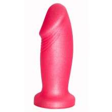 Анальный стимулятор среднего размера в форме пениса, розовый, длина 13.7 см, диаметр 4.2 см, Биоклон 438300, бренд LoveToy А-Полимер, из материала ПВХ, длина 13.7 см., со скидкой