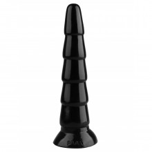 Черный анальный стимулятор в форме елочки, рабочая длина 24.5 см, минимальный диаметр 2.6 см, Джага-Джага 1017-50 BX DD, длина 27 см.