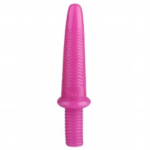 Анальный жезл с ручкой и ограничителем, розовый, рабочая длина 20.5 см, диаметр 2.7, Джага-Джага 1017-55 BX DD, длина 31 см., со скидкой