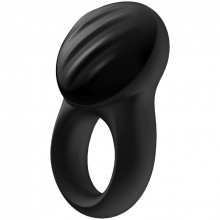 Перезаряжаемое эрекционное кольцо с вибрацией и управлением со смартфона Satisfyer «Signet Ring», черное, 002002SA, из материала силикон, длина 8.5 см.
