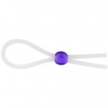 Прозрачное лассо-утяжка с фиолетовой бусиной «Just Ring It», длина 12.5 см, NMC 170053, длина 12.5 см., со скидкой