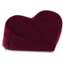 Малая бордовая подушка-сердце для любви «Heart Wedge», Liberator 16042549, длина 33 см., со скидкой