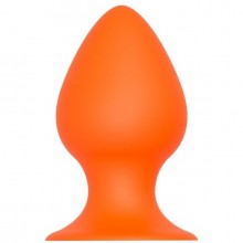 Оранжевая анальная пробка «Bootyful» с ограничителем, длина 13.4 см, диаметр 7 см, Dream toys 21447, из материала силикон, длина 13.4 см., со скидкой