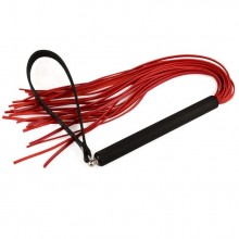 Красная кожаная плеть «Mix» с черной рукоятью, длина 47 см, Sitabella 4212-2, бренд СК-Визит, длина 47 см., со скидкой