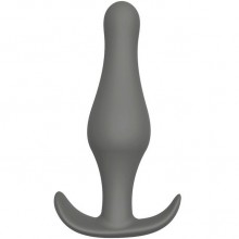 Серый удлиненный анальный стимулятор с ограничителем, длина 12.7 см, диаметр 3.5 см, Dream toys 21454, длина 12.7 см.