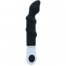 Черный анальный вибромассажер «P-Spot Finger» в виде изогнутого пальца, рабочая длина 10 см, Dream toys 21468, из материала силикон, длина 10 см.