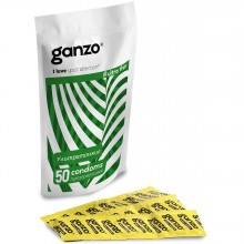 Ультратонкие презервативы «Ganzo Ultra thin», 50 шт., из материала латекс, цвет прозрачный, длина 18 см., со скидкой