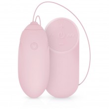 Нежно-розовое виброяйцо «Luv Egg» с пультом ДУ, рабочая длина 7 см, диаметр 2.8 см, Edc wholesale, из материала пластик АБС, длина 16 см.