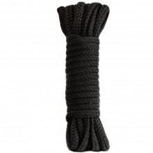 Веревка из хлопка для связывания «Party Hard Tender», черная, 10 метров, Lola Games 1158-01lola, из материала Хлопок, цвет Черный, 10 м., со скидкой