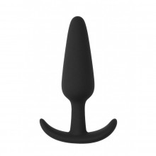 Черная анальная пробка для ношения «Slim Butt Plug», рабочая длина 7.5 см, Shots media SHT427BLK, из материала Силикон, длина 8.3 см., со скидкой