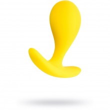 Желтая силиконовая анальная втулка «Blob» с ограничителем, рабочая длина 4.5 см, Toyfa 357019, цвет желтый, длина 5.5 см., со скидкой
