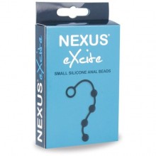 Анальная цепочка «Excite S», черная, общая длина 24 см, Nexus NA005, из материала силикон, цвет черный, длина 24 см., со скидкой