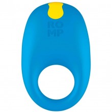 Водонепроницаемое синее виброкольцо «Romp Juke», внутренний диаметр 2.5 см, RPCRSG5, бренд Wow Tech, длина 7.5 см., со скидкой