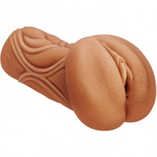 Реалистичный мужской мастурбатор-вагина «Satisfaction Dumpling», мулатка, Lola Games 2105-06lola, из материала TPE, цвет коричневый, длина 15 см., со скидкой