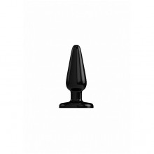 Черная анальная пробка «Basic» из TPR, рабочая длина 6.5 см, Shots PLU001BLK, бренд Shots Media, коллекция Plug&Play by Shots, цвет черный, длина 7.5 см.
