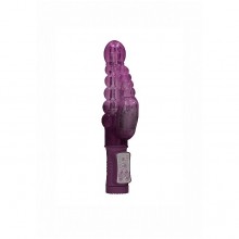 Фиолетовый вибратор-кролик «Rotating Bubbles» с функцией ротации, рабочая длина 11 см, Shots SHTO006PUR, бренд Shots Media, из материала TPE, коллекция Shots Toys, длина 23.2 см., со скидкой