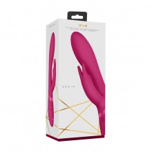 Розовый перезаряжаемый вибромассажер-кролик «Zosia» с функцией «мгновенный оргазм», рабочая длина 11.5 см, Shots VIVE016PNK, бренд Shots Media, из материала силикон, длина 21.3 см., со скидкой