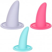 Набор «She-ology» из 3 универсальных расширителей для активной половой жизни разного размера, California Exotic Novelties SE-1338-31-3, бренд CalExotics, из материала силикон, цвет мульти, длина 9.46 см.
