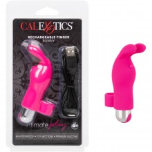 Насадка на палец с вибрацией «Intimate Play Rechargeable Finger Bunny», цвет розовый, материал силикон, California Exotic Novelties SE-1705-20-2, длина 8.25 см., со скидкой