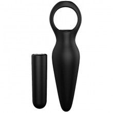 Черная анальная вибровтулка «Tapered Plug», длина 10 см, Dream toys 21548, из материала силикон, длина 10 см.