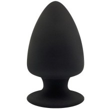 Черная анальная силиконовая пробка размера S, общая длина 9 см, Dream toys 21601, цвет черный, длина 9 см., со скидкой
