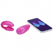 Вибратор для пар «We-Vibe Chorus» с управлением со смартфона, розовый, SNHRSG3, из материала силикон, длина 7.8 см.