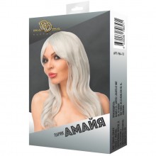 Женский парик «Амайя» с челкой и длинными волосами, светло-серый, Джага-Джага 964-12 BX DD, из материала синтетика, длина 65 см., со скидкой