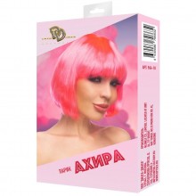 Розовый парик «Ахира» со стрижкой каре и челкой, Джага-Джага 964-18 BX DD, из материала синтетика, длина 27 см., со скидкой