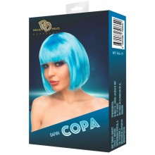 Женский парик «Сора» голубого цвета с каре, Джага-Джага 964-19 BX DD, из материала синтетика, длина 27 см., со скидкой