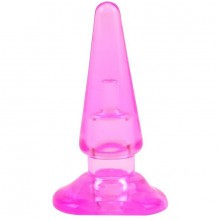 Розовая анальная втулка «Sassy anal plug 4» с ограничителем, общая длина 10.4 см, диаметр 3.2 см, Chisa Novelties CN-331424110, из материала ПВХ, коллекция Hi-Basic, длина 10.4 см.