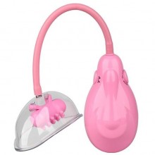 Розовая вакуумная помпа «Vibrating Vagina Pump» с вибрацией для влагалища, Dream toys, 21421, из материала TPE, длина 12.5 см., со скидкой
