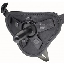 Универсальный пояс для страпона «Best uni strap» со сменными фиксаторами, черный, размер 44/60, Биоклон 062503, бренд LoveToy А-Полимер, из материала ткань, One Size (Р 42-48), со скидкой