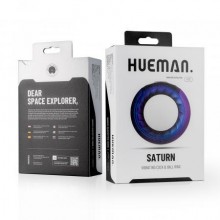 Перезаряжаемое эрекционное виброкольцо «Saturn» с вибрацией, фиолетовое, EDC Wholesale HUE001, бренд EDC Collections, из материала силикон, коллекция Hueman