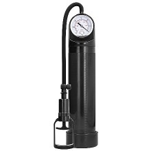 Вакуумная помпа «Comfort Pump With Advanced PSI Gauge» черного цвета, общая длина 20.5 см, Shots PMP006BLK, бренд Shots Media, длина 20.5 см., со скидкой