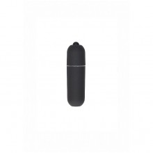 Небольшая черная вибропуля «Power Bullet» с 10 режимами вибрации, общая длина 6.2 см, Shots SHT028BLK, бренд Shots Media, из материала пластик АБС, цвет черный, длина 6.2 см.