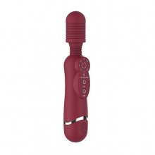 Универсальный массажер «Silicone Massage Wand» с головкой на гибкой шейке, красный, общая длина 20 см, Shots SHTO007RED, бренд Shots Media, из материала силикон, длина 20 см., со скидкой