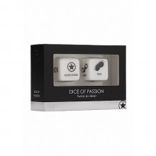 Игральные кубики Dice Of Passion - Black Dice Of Passion, бренд Shots Media, цвет белый, длина 2 см.