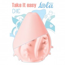 Мастурбатор «Take it Easy Chic Peach» персикового цвета, Lola Games 9022-02lola, из материала TPE, длина 7.1 см., со скидкой