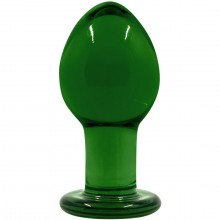 Зеленая стеклянная анальная пробка «Crystal Medium», общая длина 7.5 см, Ns novelties NSN-0701-28, длина 7.5 см., со скидкой