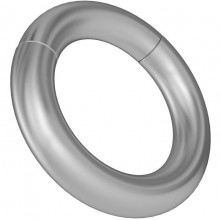 Серебристое магнитное кольцо-утяжелитель на мошонку,, бренд Джага-Джага, из материала металл, диаметр 4 см., со скидкой